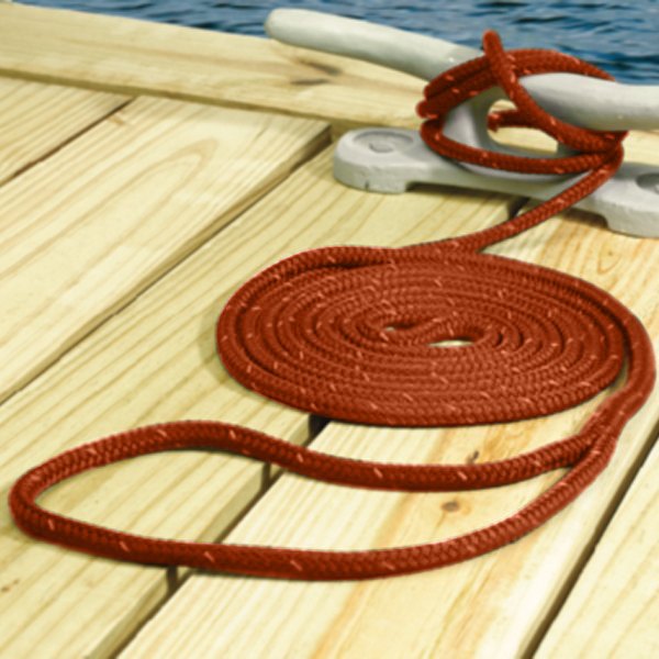 Seachoice® - 3/8" D x 15' L Red/Black Tracer MFP Double Braid Dock Line
