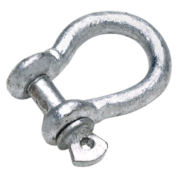 Seachoice® - 1/4" Galvanized Steel Screw Pin Anchor Bow Shackle, 2 Pieces, Card