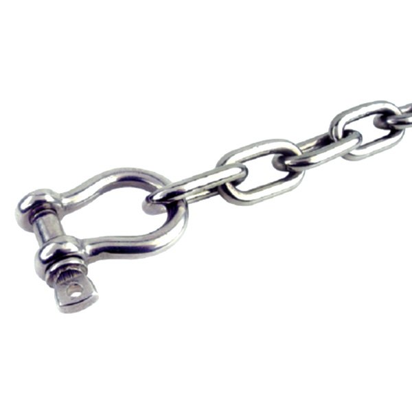 Seachoice® - 3/16" D x 4' L G30 Stainless Steel Lead Anchor Chain with Shackles