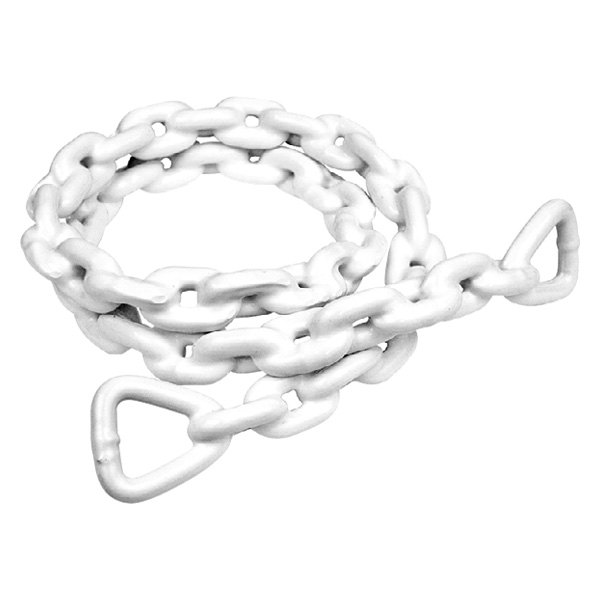 Seachoice® - 3/16" D x 4' L White PVC-Coated Galvanized Steel Lead Anchor Chain with Oversized Links
