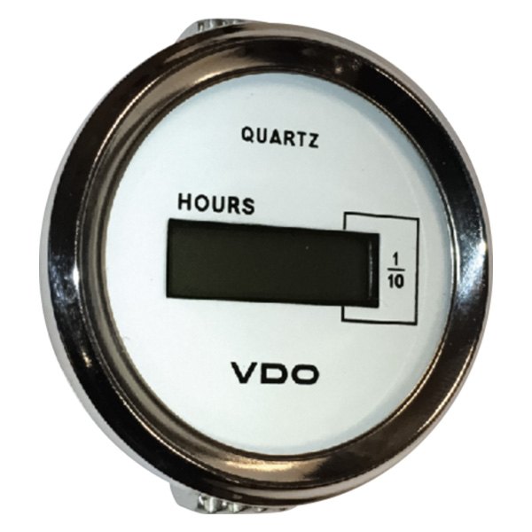 Seachoice® - 2.06" White Dial/Chrome Bezel In-Dash Mount Digital Hourmeter Gauge