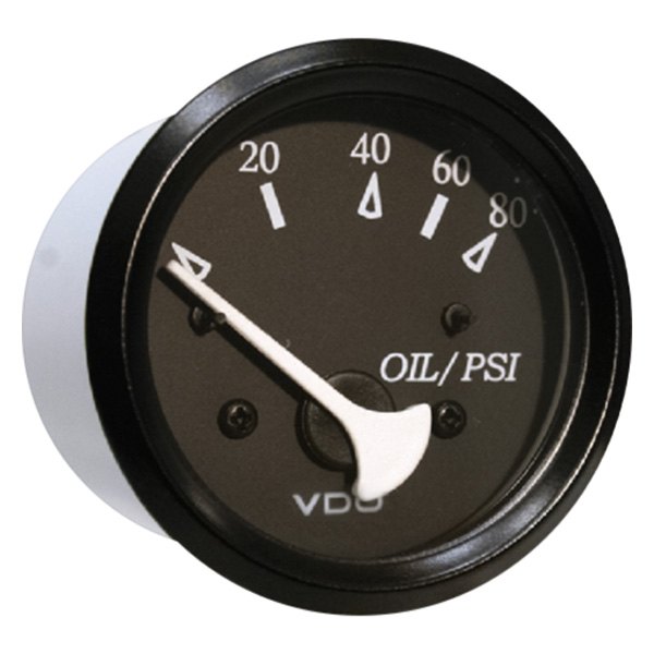 Seachoice® - 2.06" Black In-Dash Mount Oil Pressure Gauge