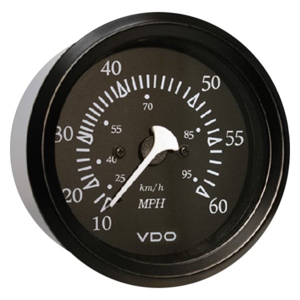 Seachoice® - 3.37" Black In-Dash Mount Mechanical Speedometer Gauge