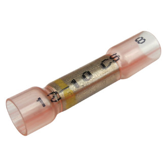 Seachoice® 50-61451 - 12-10 to 8 AWG Step Down 3-To-1 Heat Shrink Butt Red Connectors, 100 Pieces