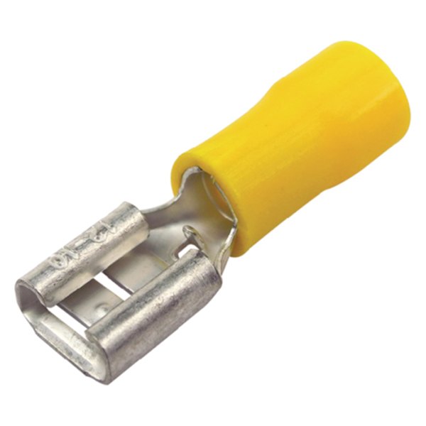Seachoice® - 12-10 AWG Yellow Vinyl Female Snap Plug, 100 Pieces