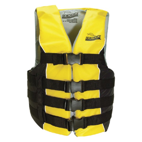 Seachoice® - Level 70 Large/X-Large Yellow/Black Lightweight Foam 4-Belt Ul Life Jacket