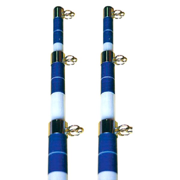 Seachoice® - 15' L White/Blue Telescopic Outrigger Pole, 2 Pieces