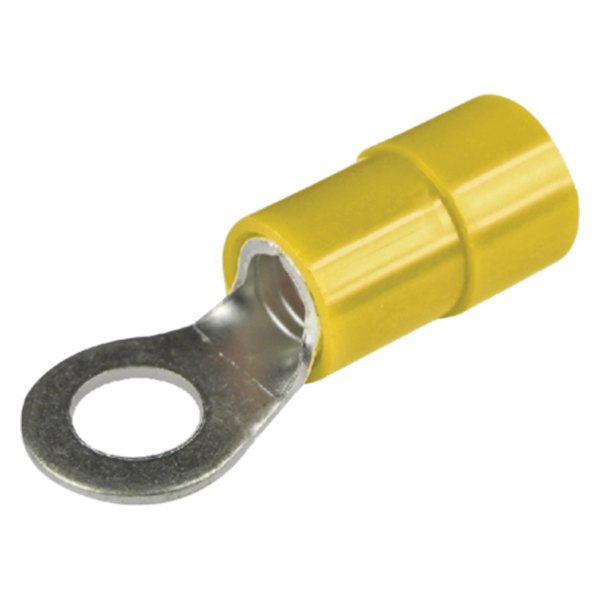 Seachoice® - 4 AWG 1/4" Yellow Nylon Insulated Ring Terminals, 1 Piece