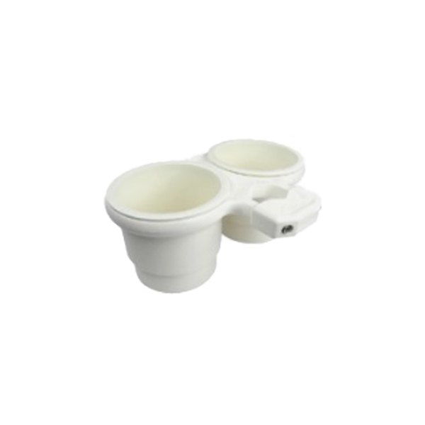 Seachoice® - 1-1/4" D Double White Clamp-On 2-Cups Holder