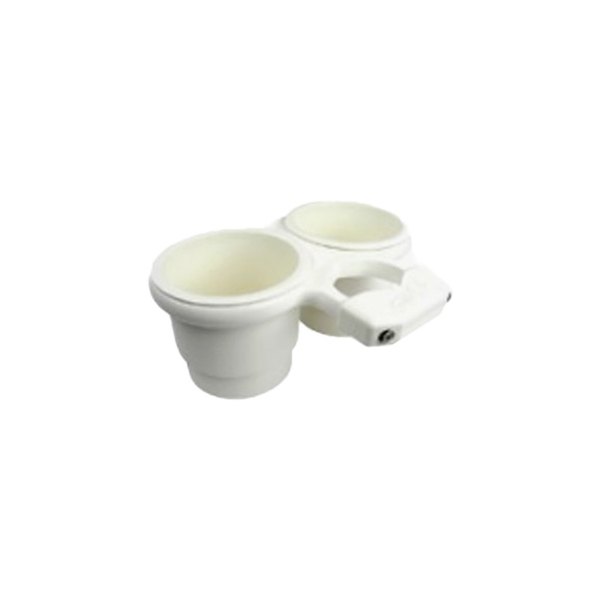 Seachoice® - 2" D Double White Clamp-On 2-Cups Holder