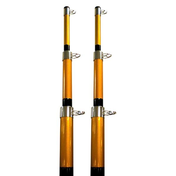 Seachoice® - 15' L Black/Gold Telescopic Outrigger Pole, 2 Pieces