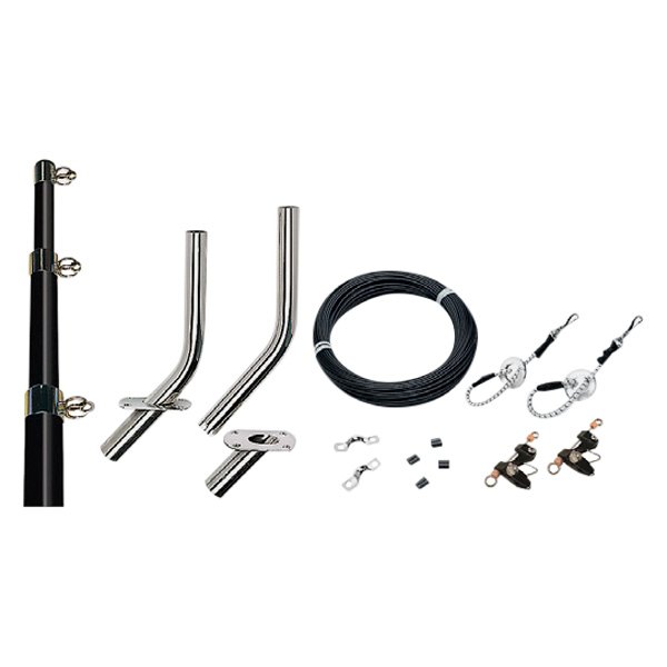 Seachoice® - 15' L Black Outrigger Complete Rigging Kit
