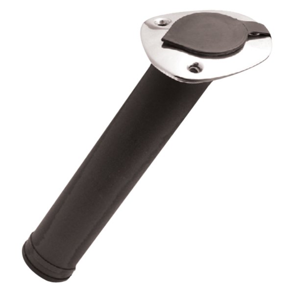 Seachoice® - 30° 9" L 1-17/32" I.D. Nylon Rod Holder with Stainless Steel Flange & Rubber Cap