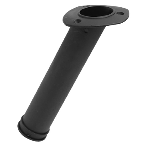 Seachoice® - 30° 9-1/2" L 1-5/8" I.D. Black Plastic Flush Mount Rod Holder with Etched Finish on Black Flange