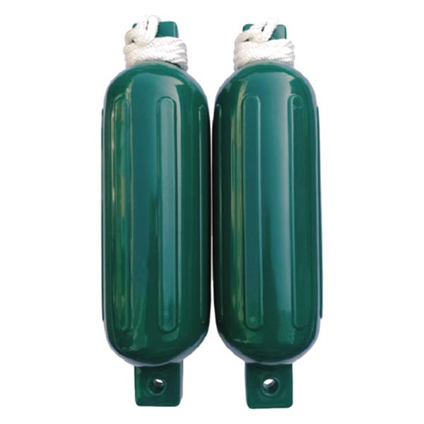 Seachoice® - 5.5" D x 20" L Green Twin Eye Cylindrical Inflatable Fender Kit
