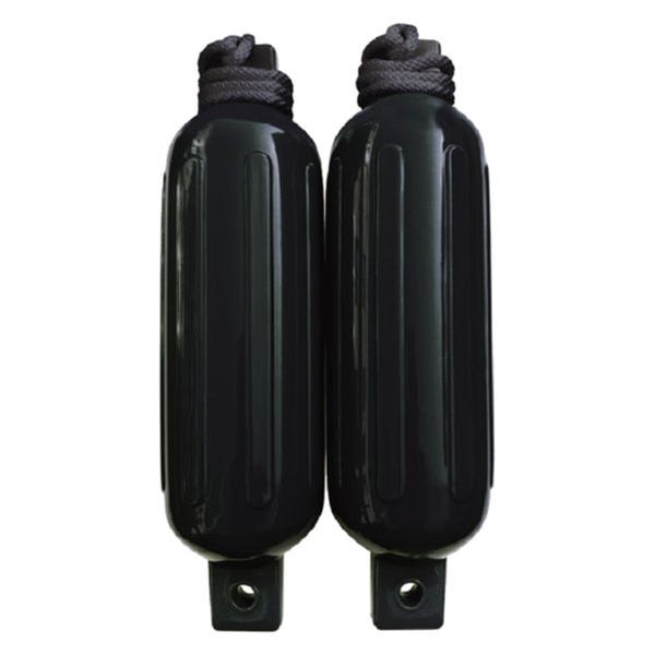 Seachoice® - 6.5" D x 23" L Black Twin Eye Cylindrical Inflatable Fender Kit