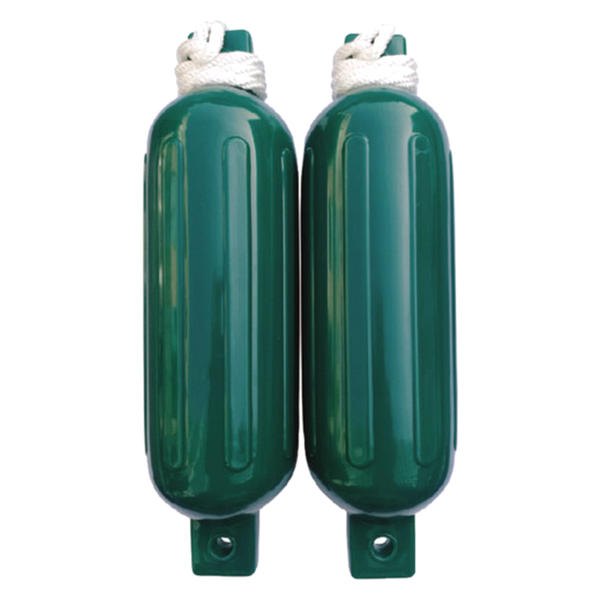 Seachoice® - 6.5" D x 22" L Green Twin Eye Cylindrical Inflatable Fender Kit