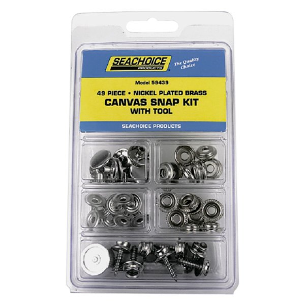  Seachoice® - Nickel Plated Brass Canvas Snap Kit, 49 Pieces