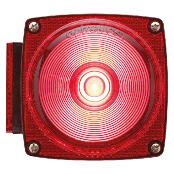 Seachoice® - Driver Side One Series Red Square LED Submersible Left Side Tail Light with License Plate Illuminator