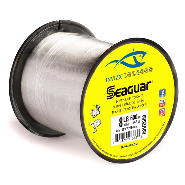 Seaguar® - InvizX™ 600 yd 8 lb Clear Fluorocarbon Line