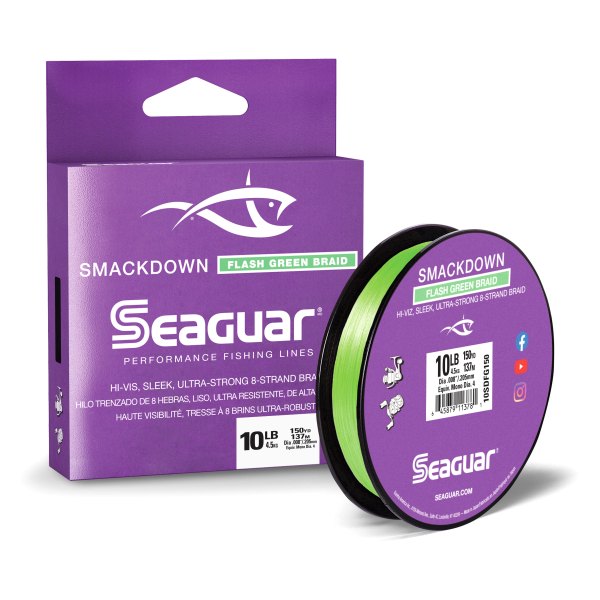 Seaguar® - Smackdown™ 150 yd 10 lb Flash Green X8 Braided Fishing Line