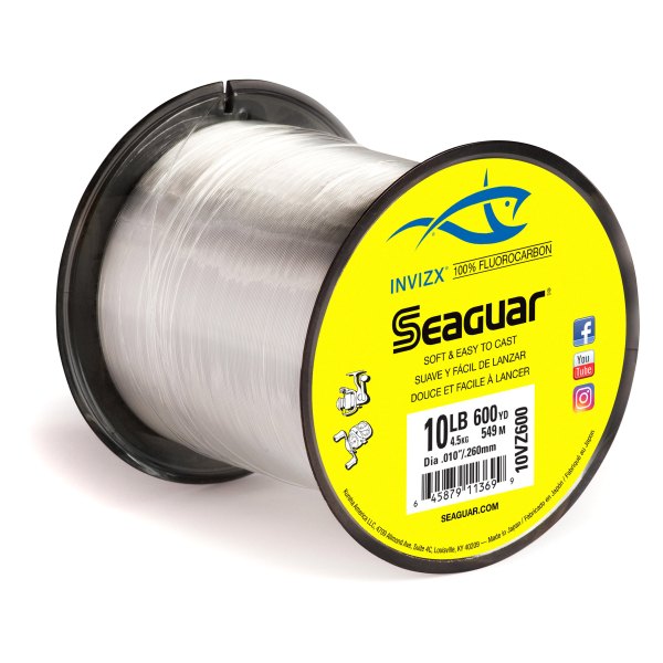 Seaguar® - InvizX™ 600 yd 10 lb Clear Fluorocarbon Line