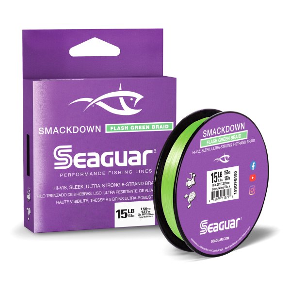 Seaguar® - Smackdown™ 150 yd 15 lb Flash Green X8 Braided Fishing Line