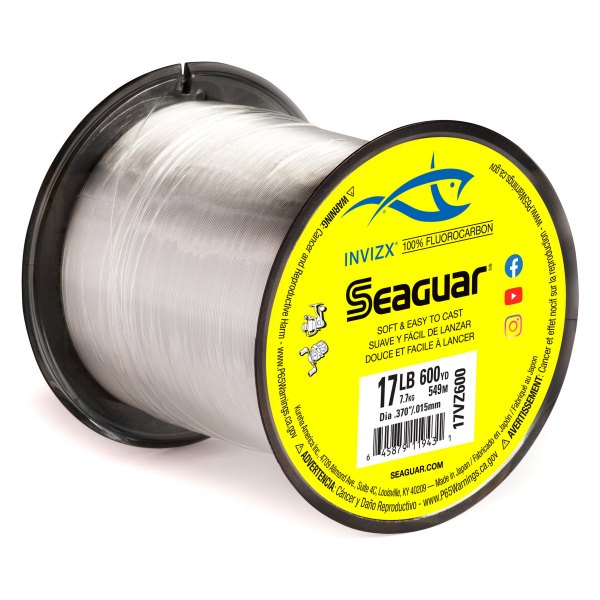 Seaguar® 17VZ600 - InvizX™ 600 yd 17 lb Clear Fluorocarbon Line