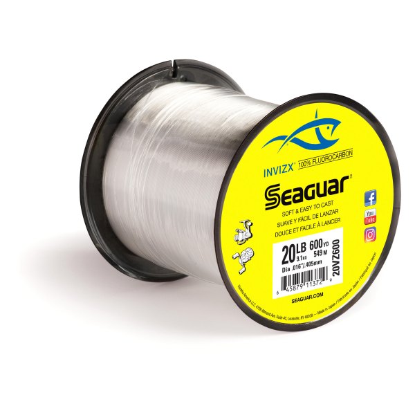 Seaguar® - InvizX™ 600 yd 20 lb Clear Fluorocarbon Line