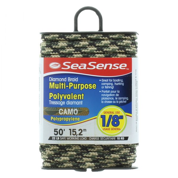 SeaSense® - 1/8" D x 50' L Camo MFP Diamond-Braided Multi-Purpose Line