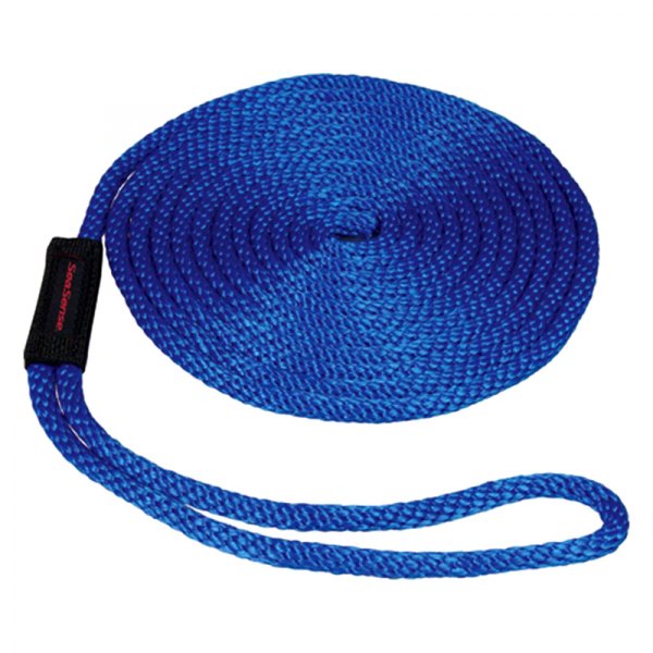 SeaSense® - 3/8" D x 15' L Blue MFP Solid Braid Dock Line with Chafe Guard