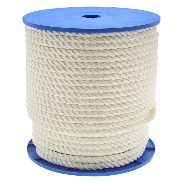 SeaSense® - 1/2" D x 300' L White Nylon 3-Strand Twisted Multi-Purpose Line