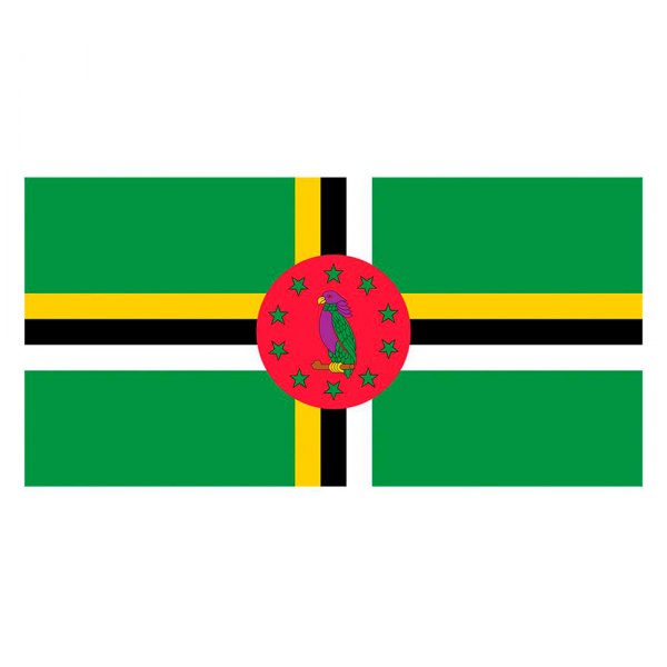 SeaSense® - 12" x 18" Nylon "Dominica" National Flag