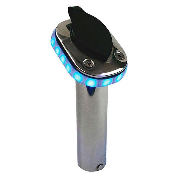 SeaSense® - 30° 9-1/2" L Stainless Steel Rod Holder with Blue LED Ring