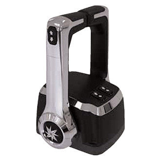 SeaStar Solutions® - Xtreme Series Black/Chrome Top Mount Dual Control Station with Trim Switch, w/o Neutral Interlock