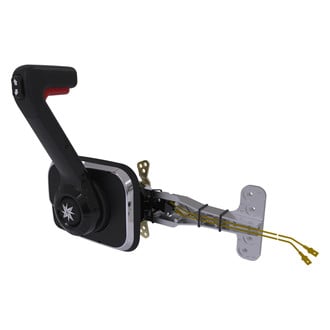 SeaStar Solutions® - Xtreme Series Black Side Mount Single Control Station with Trim Switch, w/o Engine Cut Off Switch
