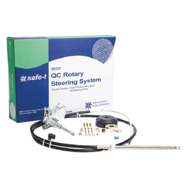 SeaStar Solutions® - Safe-T QC™ Rotary Steering Kit with 8' Single Steering Cable