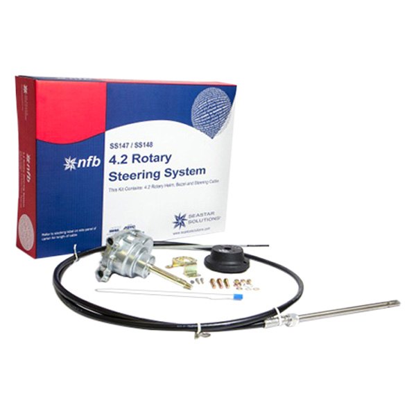 SeaStar Solutions® - NFB™ Single Rotary Steering Kit with 12' Single Steering Cable