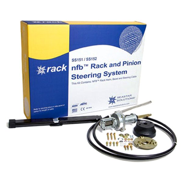 SeaStar Solutions® - NFB™ Pro Rack Rack & Pinion Steering Kit with 12' Dual Steering Cable