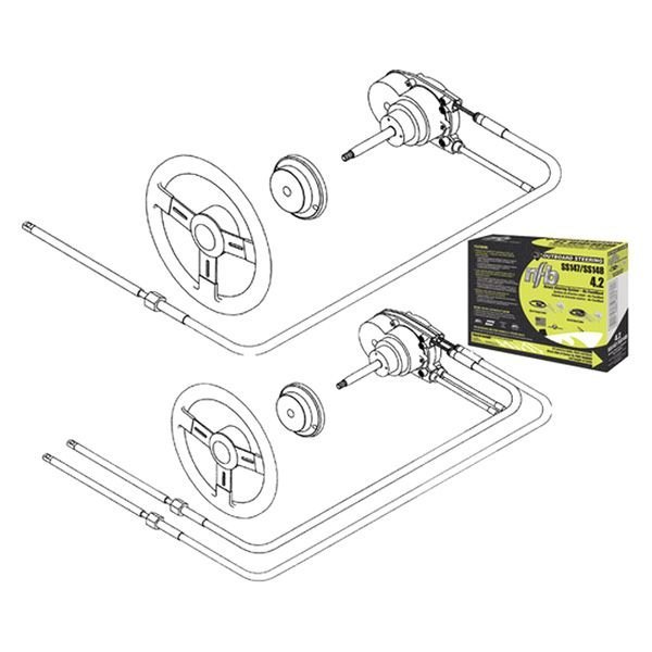 SeaStar Solutions® - NFB™ Dual Rotary Steering Kit with 12' Cable