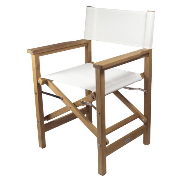 SeaTeak® - Director 34.5" H x 23.75" W x 20.5" D White Teak Chair