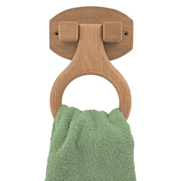 SeaTeak® - 9-1/2" L x 2" W Teak Towel Ring