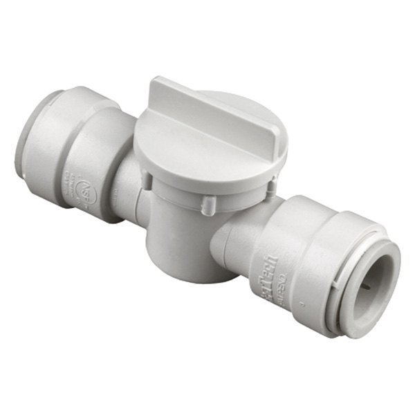White Plastic In-Line Valve (1/2" CTS x 1/2" CTS)