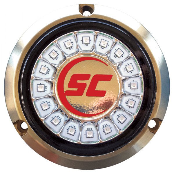 Shadow Caster® - SCM-16 4" Cool Red 7000 lm Surface Mount Underwater LED Light