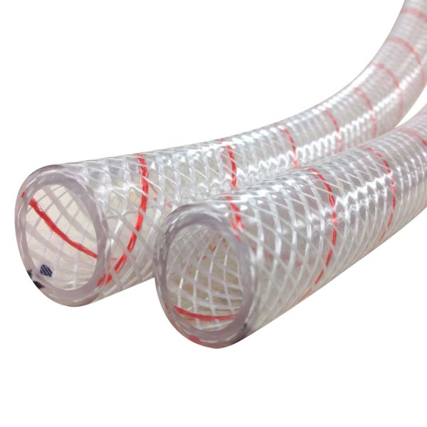 Shields Hose® - 3/4" D x 25' L Clear PVC Reinforced Fresh Water Hose with Red Tracer