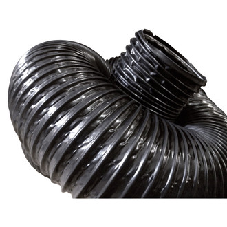 Shields Hose® - 50' L x 4" D Black Vinyl Ventilation Hose