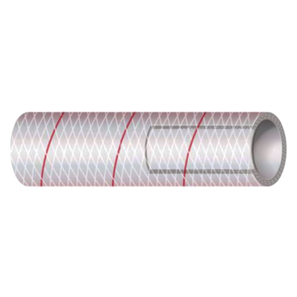 Shields Hose® - 1/2" D x 50' L Clear PVC Reinforced Fresh Water Hose with Red Tracer