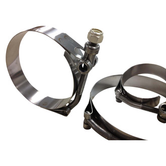 Shields Hose® - 3.59"-4.25" D Stainless Steel T-Bolt Hose Clamp for Exhaust Hoses, 1 Piece