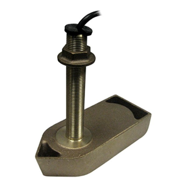 SI-TEX® - 300/50/200T 8-Pin Bronze External Thru-hull Mount Transducer with 30' Cable for CVS-208/209 Fish Finders