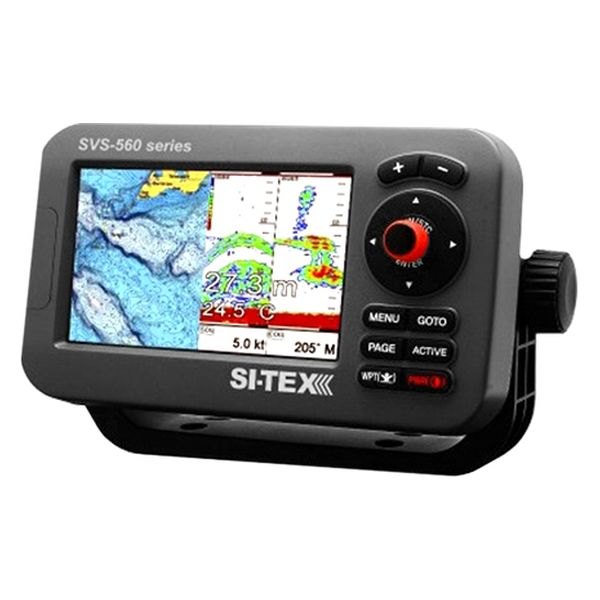 SI-TEX® - SVS-560 5" GPS Chartplotter with Navionics Gold North American Charts and Internal GPS Antenna
